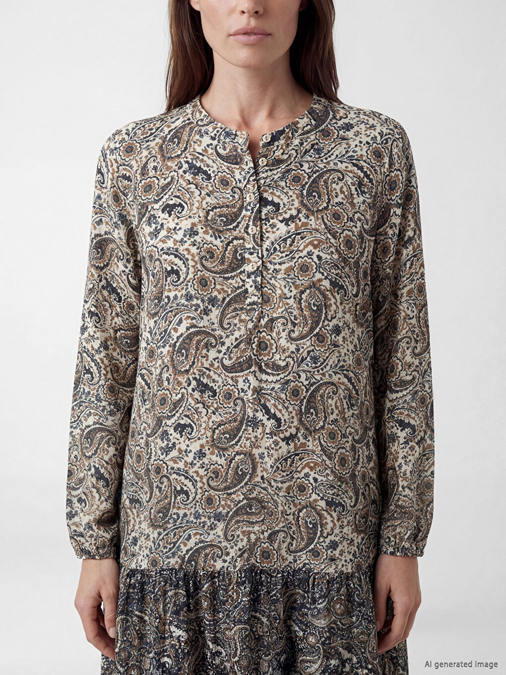 Žena EKRU haljina-3