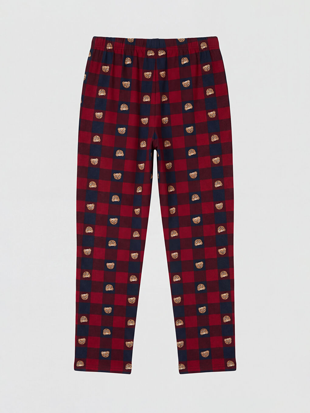 Lacivert Standart Kalıp Teddy Baskılı Erkek Pijama Alt-1