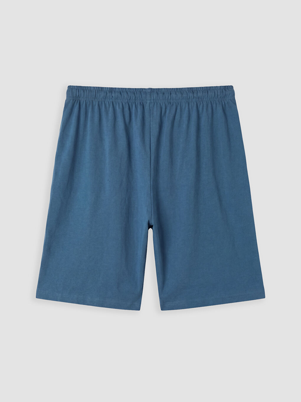 Gri Regular Fit Erkek Şortlu Pijama Takımı-8
