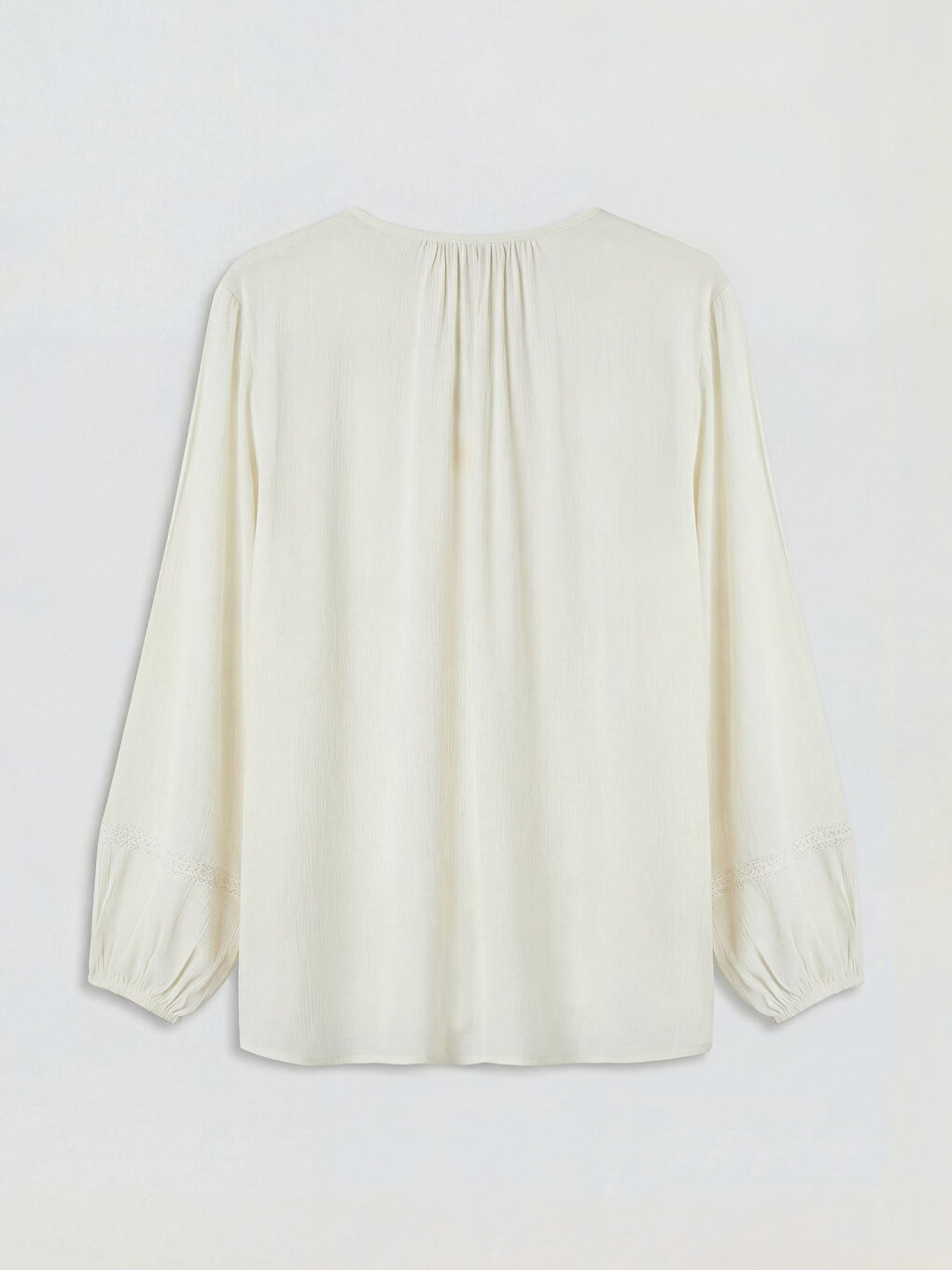 Tie Neck Textured Blouse-6
