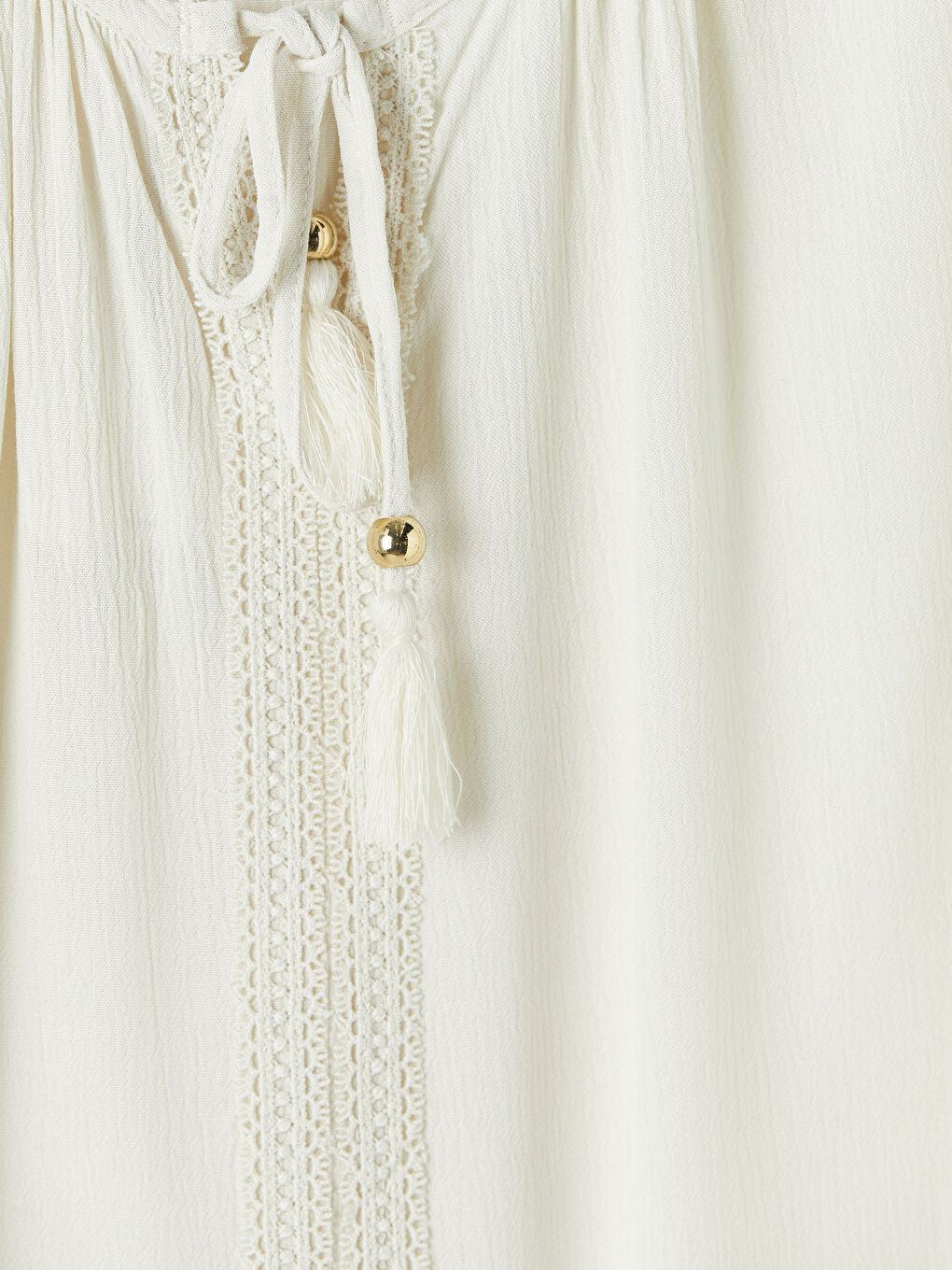 Tie Neck Textured Blouse-7