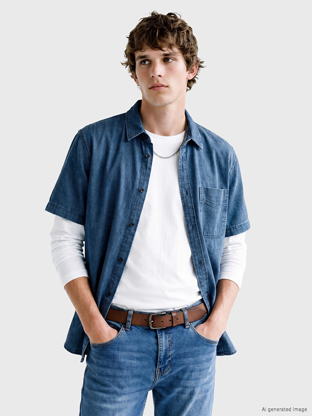Regular Fit Men's Jean Shirt