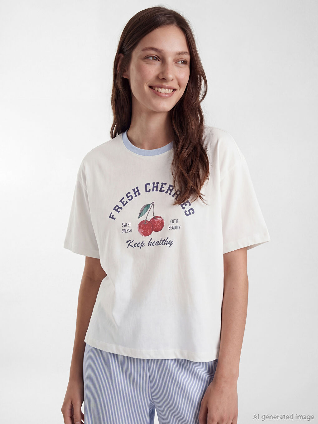 سێتی بیجامە سپی ژن