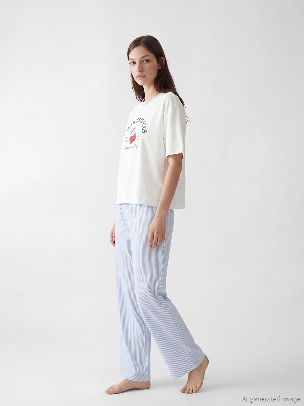 سێتی بیجامە سپی ژن-1