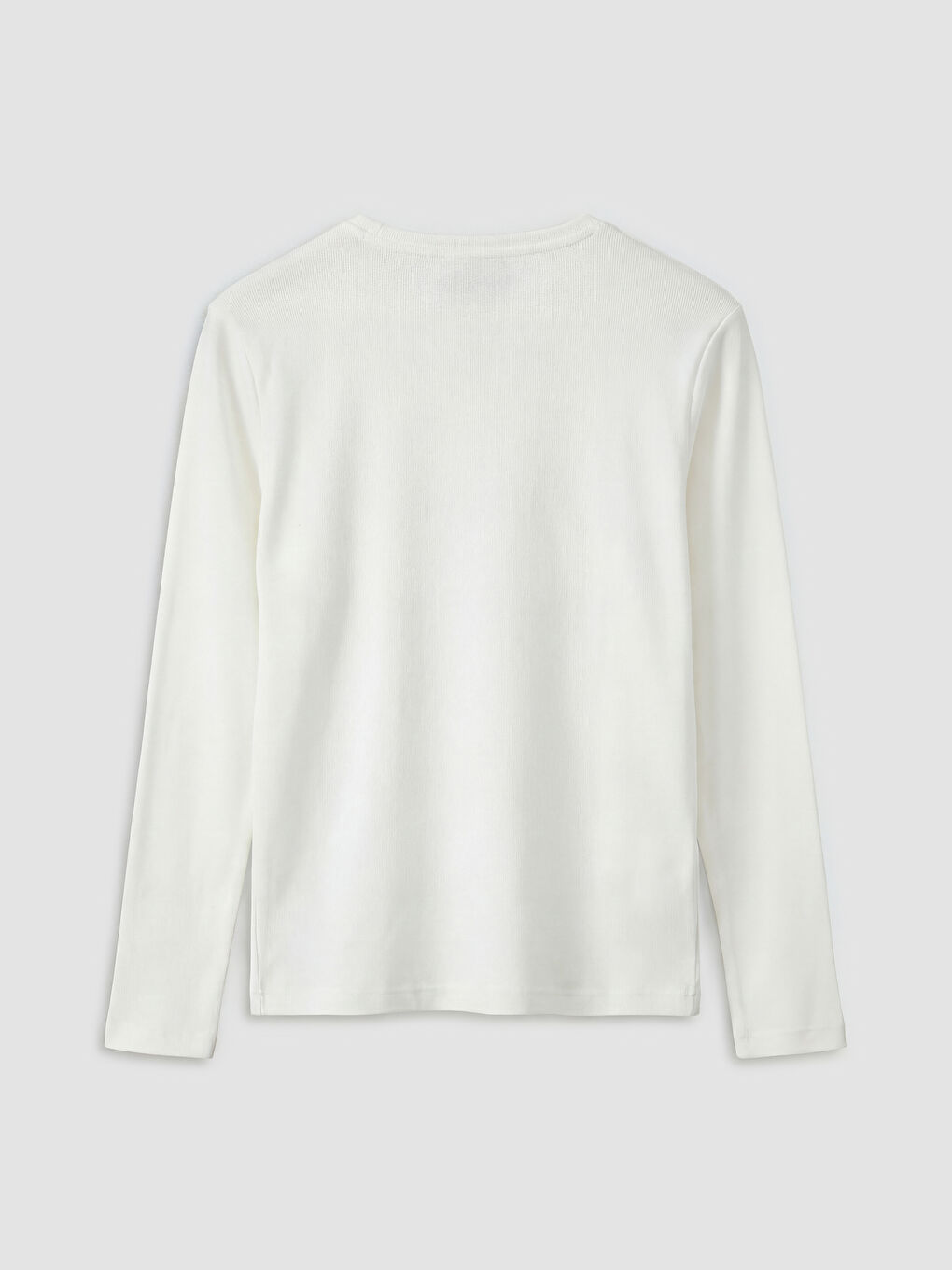 Ekru Bisiklet Yaka Kız Çocuk Triko Süveter ve Tişört-4