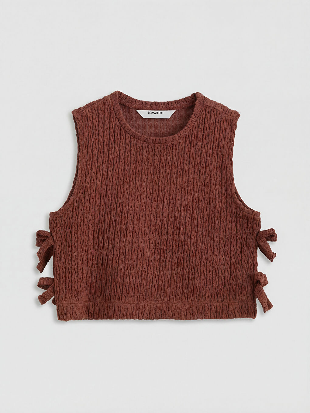 Ekru Bisiklet Yaka Kız Çocuk Triko Süveter ve Tişört-1