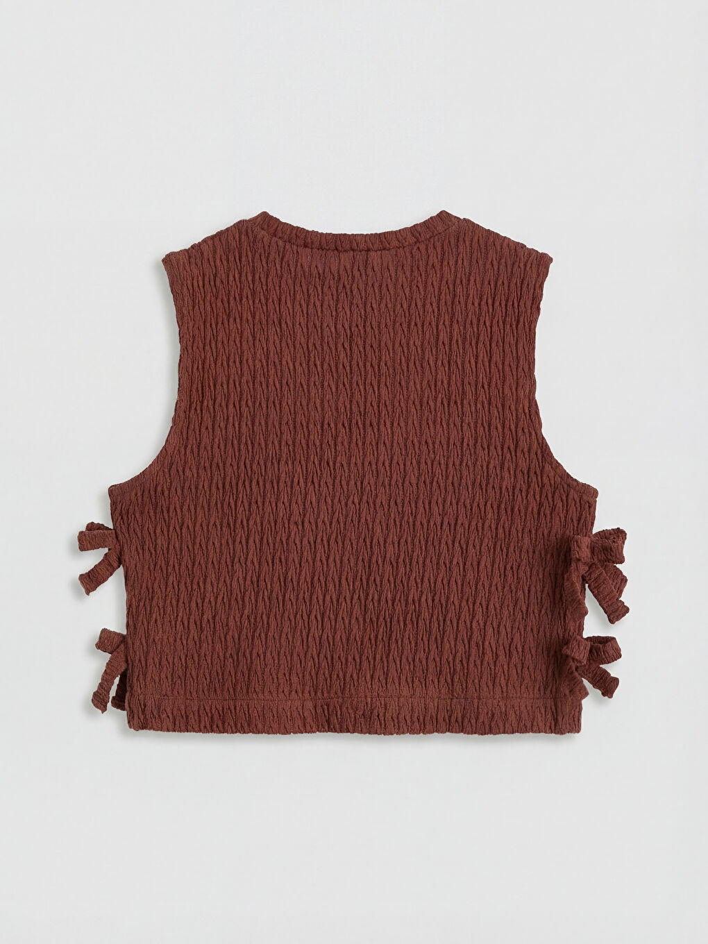 Ekru Bisiklet Yaka Kız Çocuk Triko Süveter ve Tişört-2