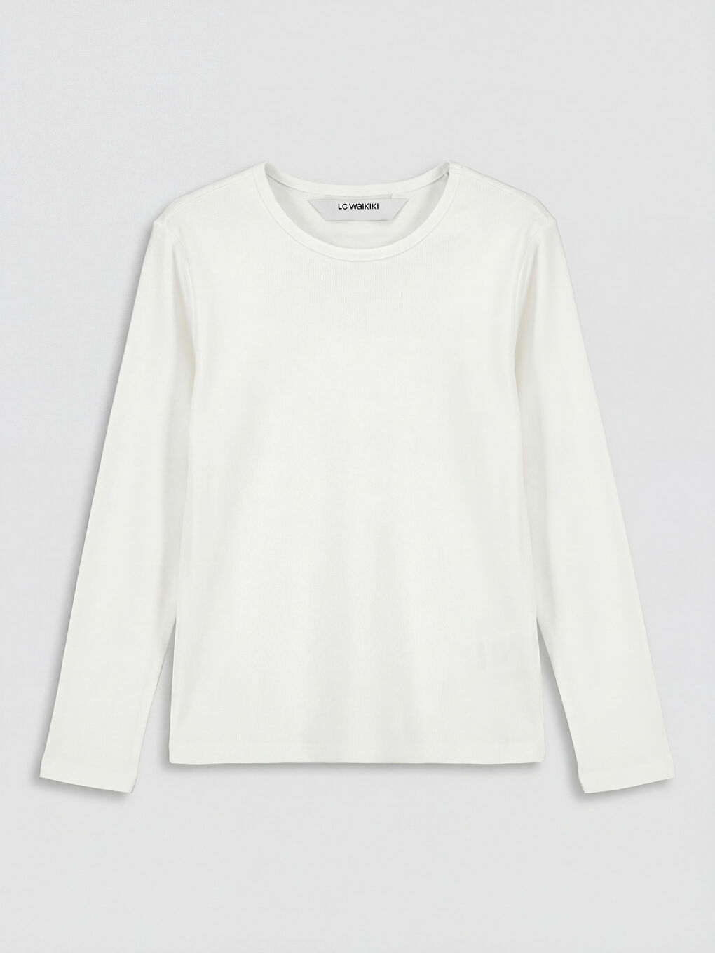 Ekru Bisiklet Yaka Kız Çocuk Triko Süveter ve Tişört-3