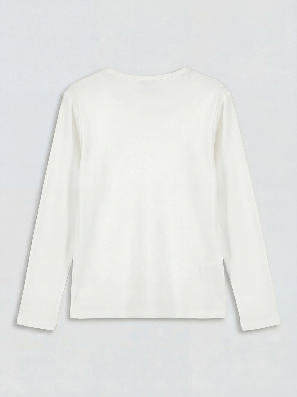 Ekru Bisiklet Yaka Kız Çocuk Triko Süveter ve Tişört-4