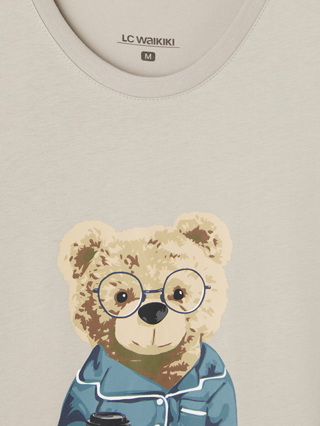 Set de Pijamale pentru Bărbați, Croială Regular, Imprimat Teddy-6