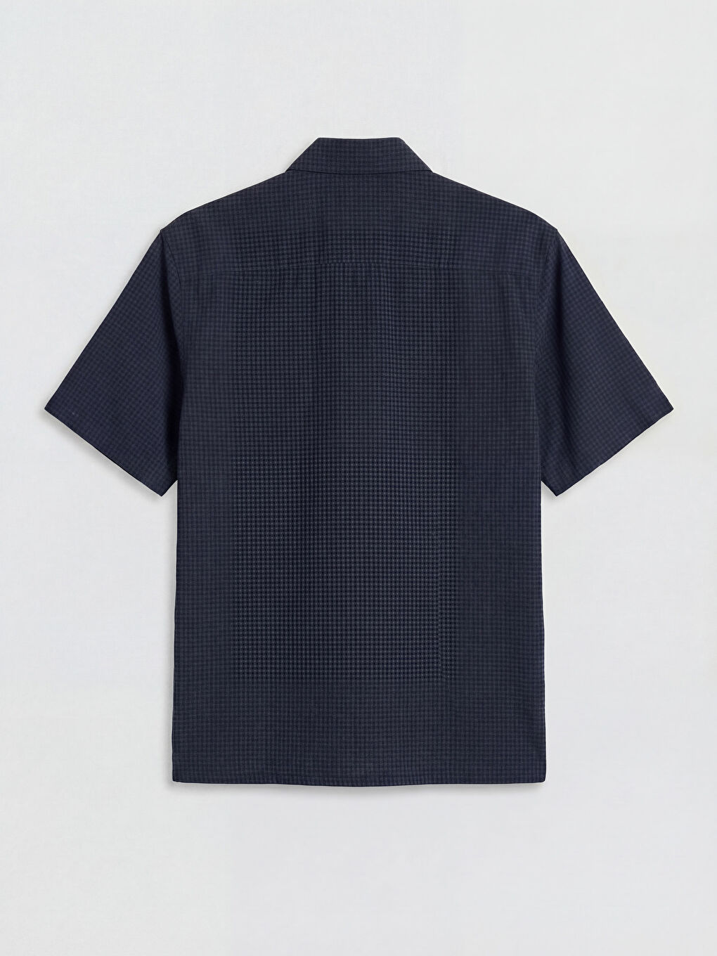 Lacivert Regular Fit Kareli Erkek Gömlek-1