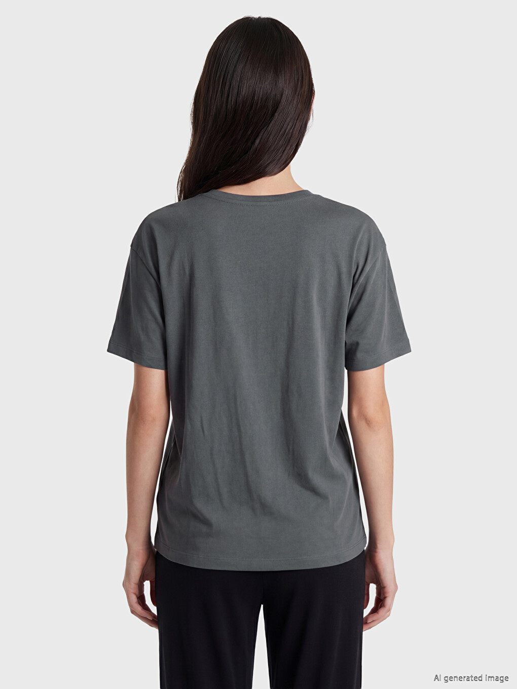 Crew Neck Embroidered Women's Pyjamas Top-3