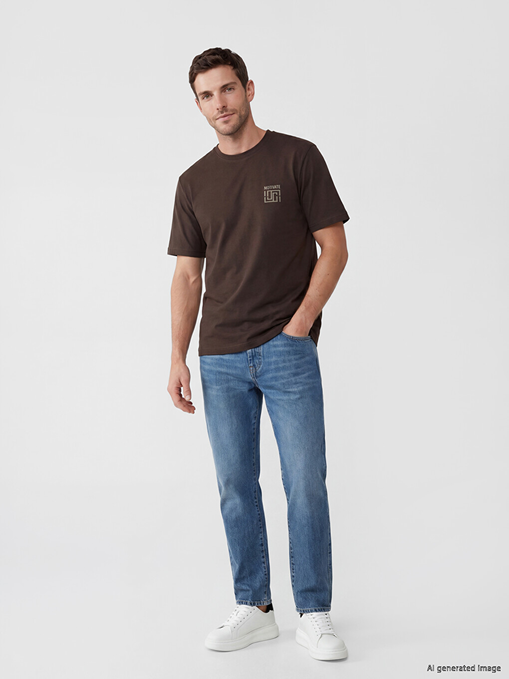 Crew Neck Printed Men's Jersey T-Shirt-1