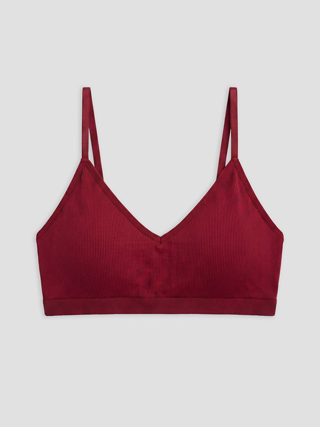 Bordo Balensiz Pedli Düz Büstiyer