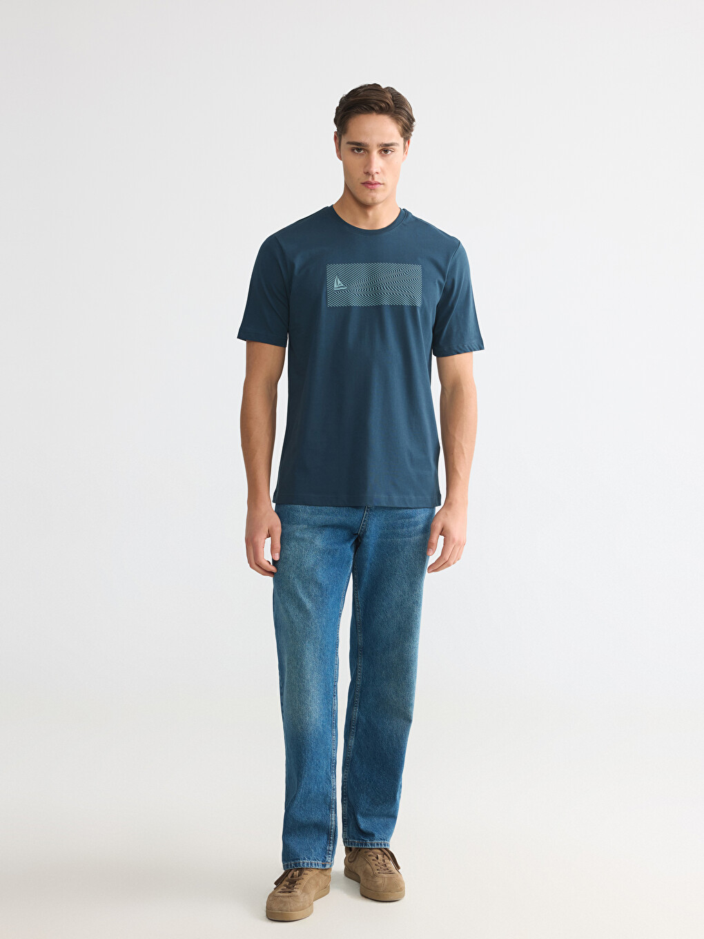 Crew Neck Printed Men's T-Shirt-1
