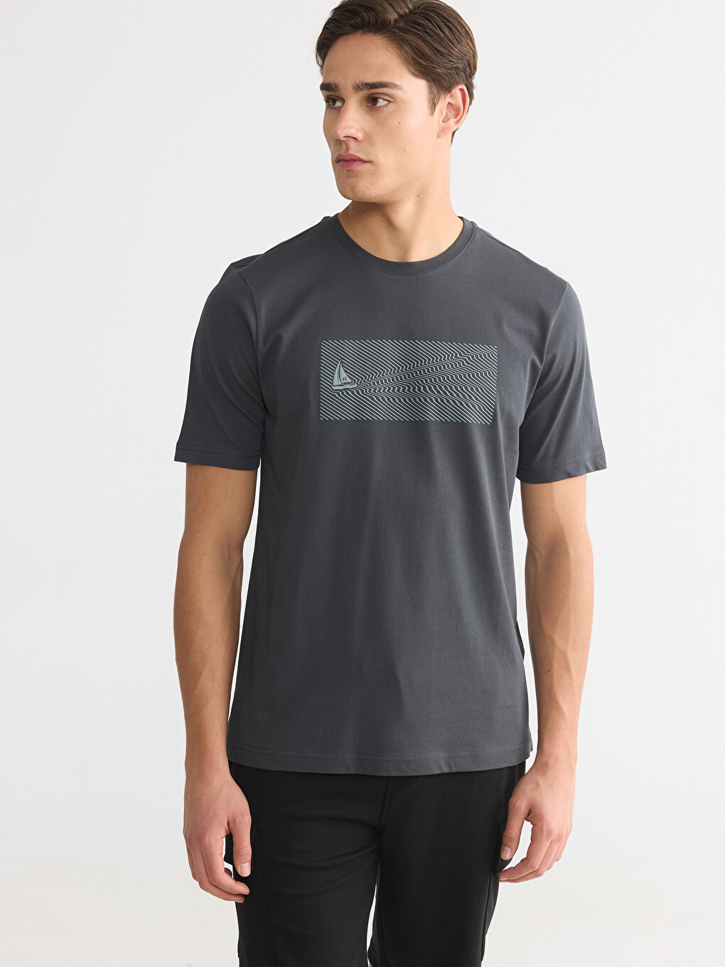 Crew Neck Printed Men's T-Shirt
