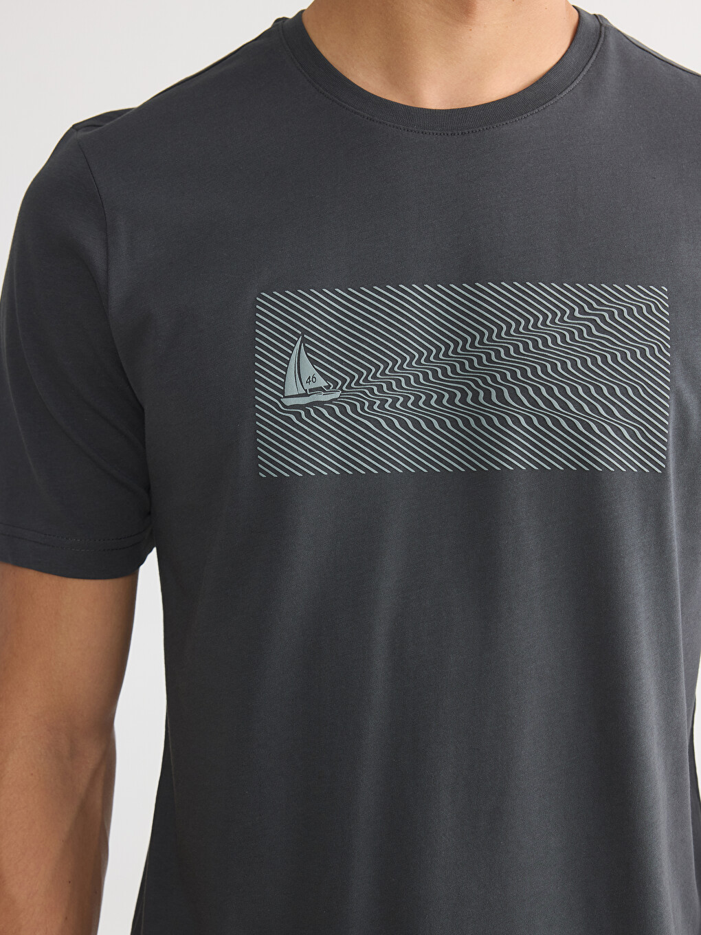Crew Neck Printed Men's T-Shirt-2
