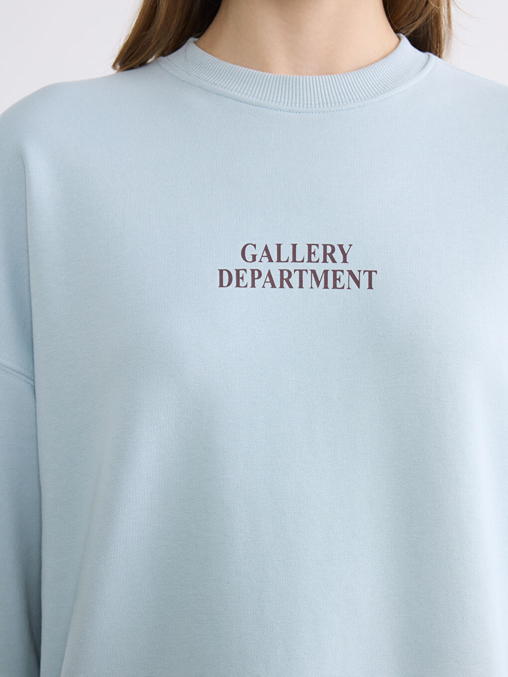 Mavi Baskılı Oversize Kadın Sweatshirt-2