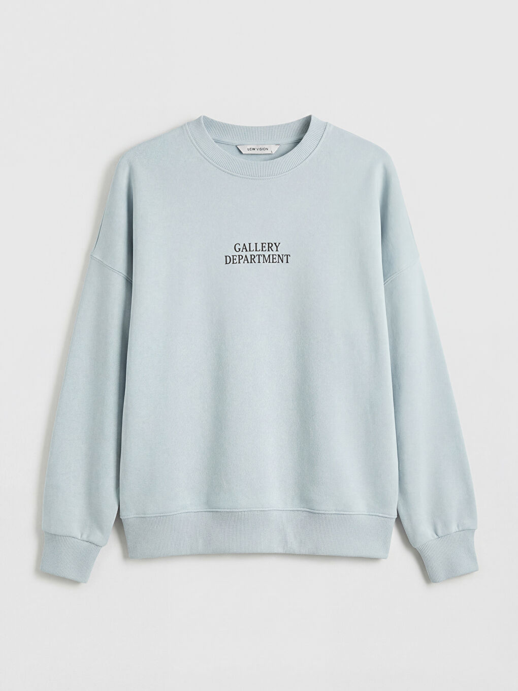 Mavi Baskılı Oversize Kadın Sweatshirt-4