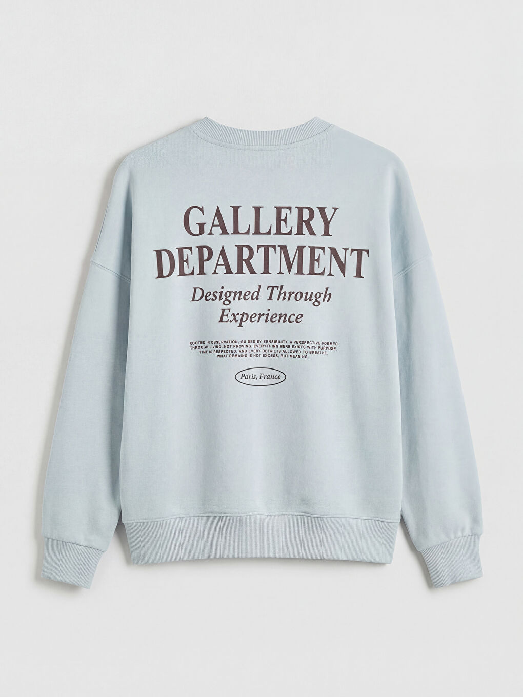 Mavi Baskılı Oversize Kadın Sweatshirt-5