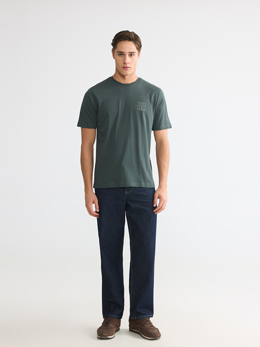 Crew Neck Printed Men's T-Shirt-1