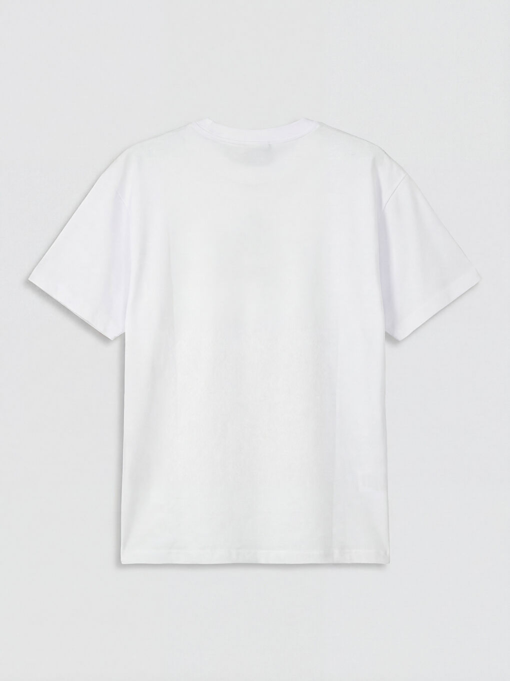 تي شيرت بناتي مطبوع بياقة دائرية-1