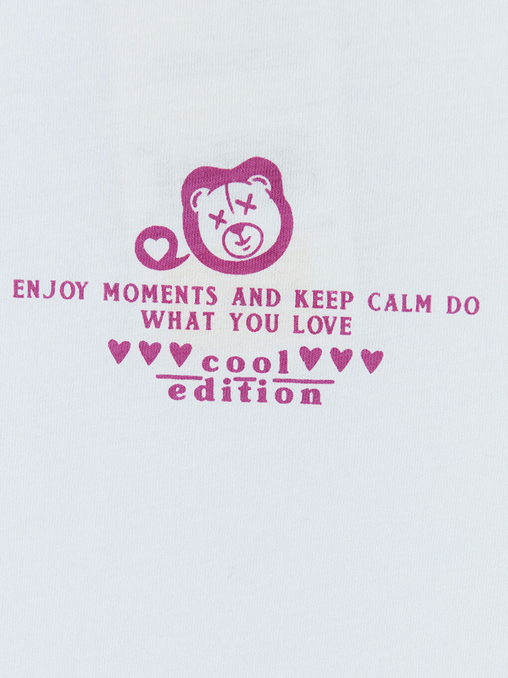 تي شيرت بناتي مطبوع بياقة دائرية-2