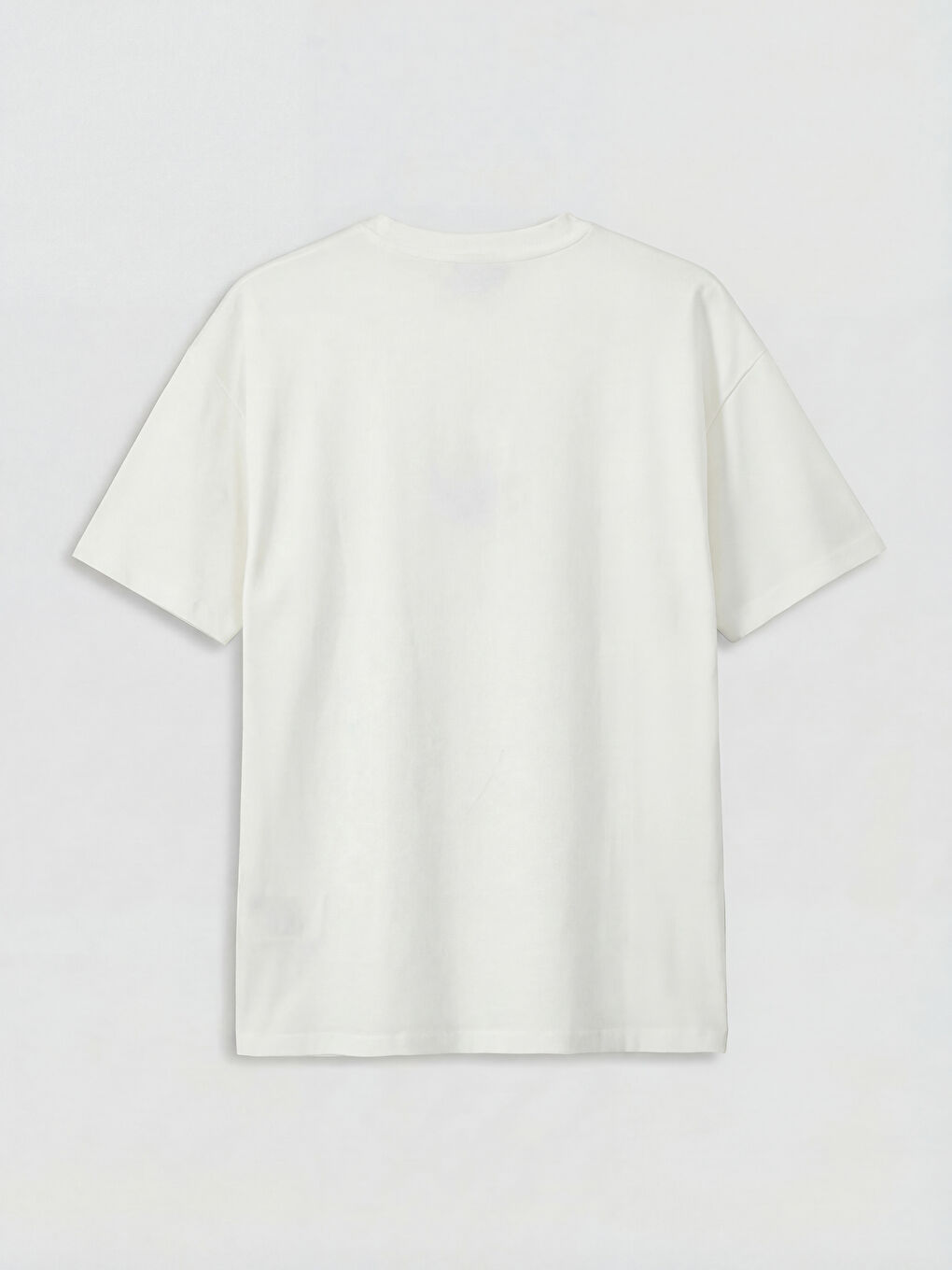 تي شيرت بناتي مطبوع بياقة دائرية-1