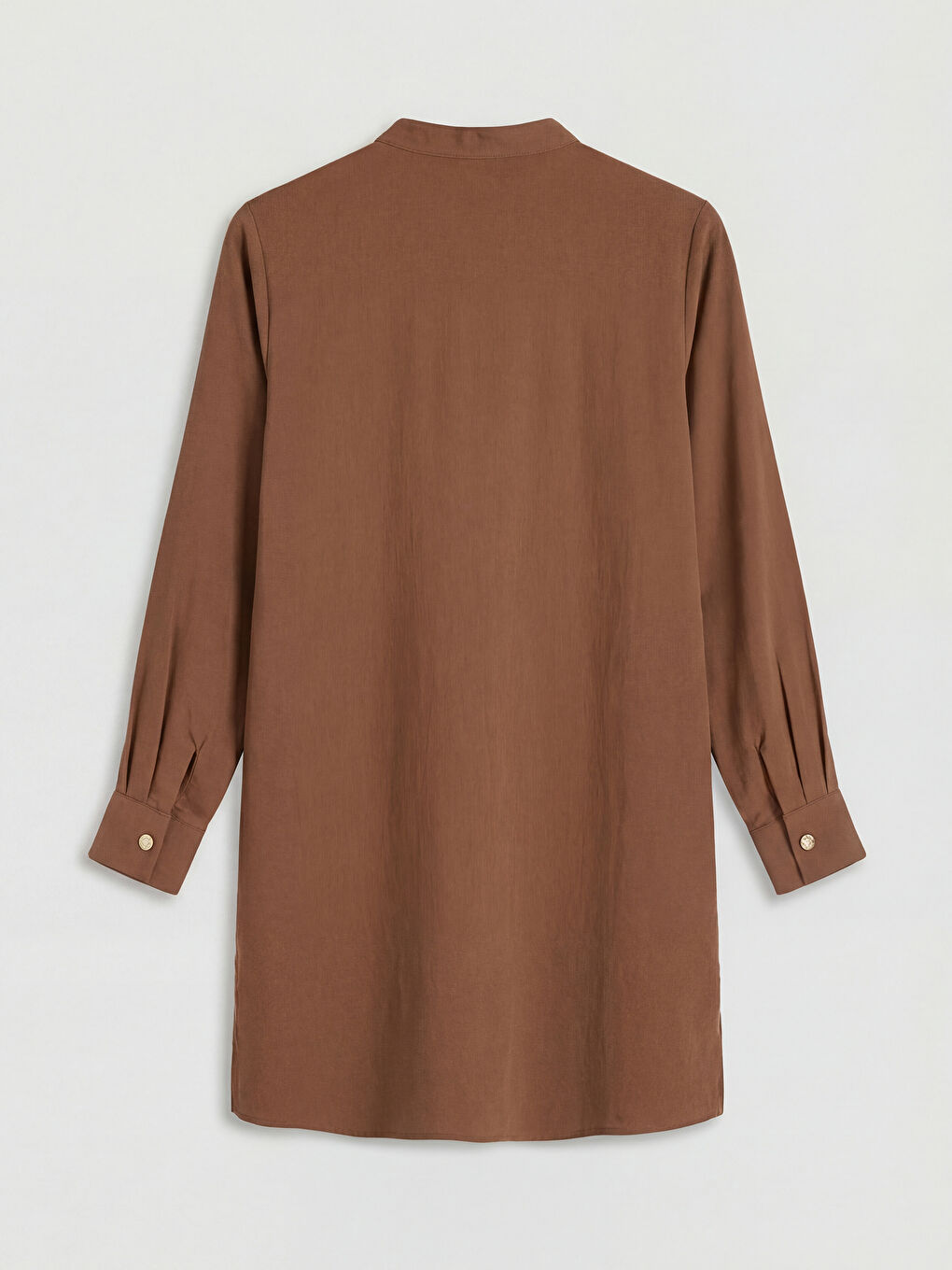 Bej Hakim Yaka Kadın Gömlek Tunik-5