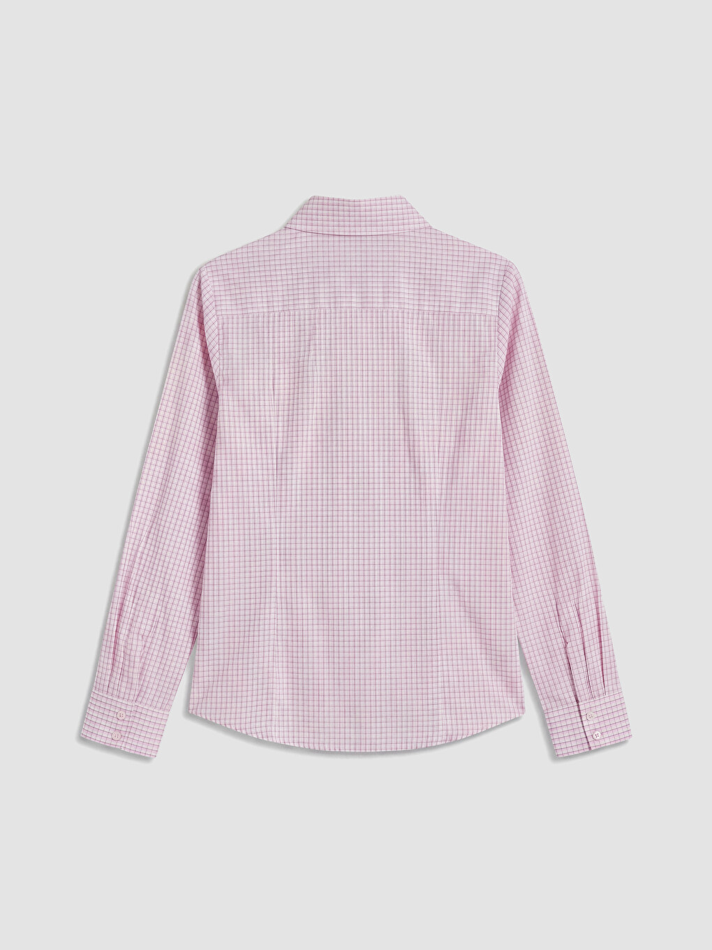 Pembe Ekose Kadın Gömlek	-2
