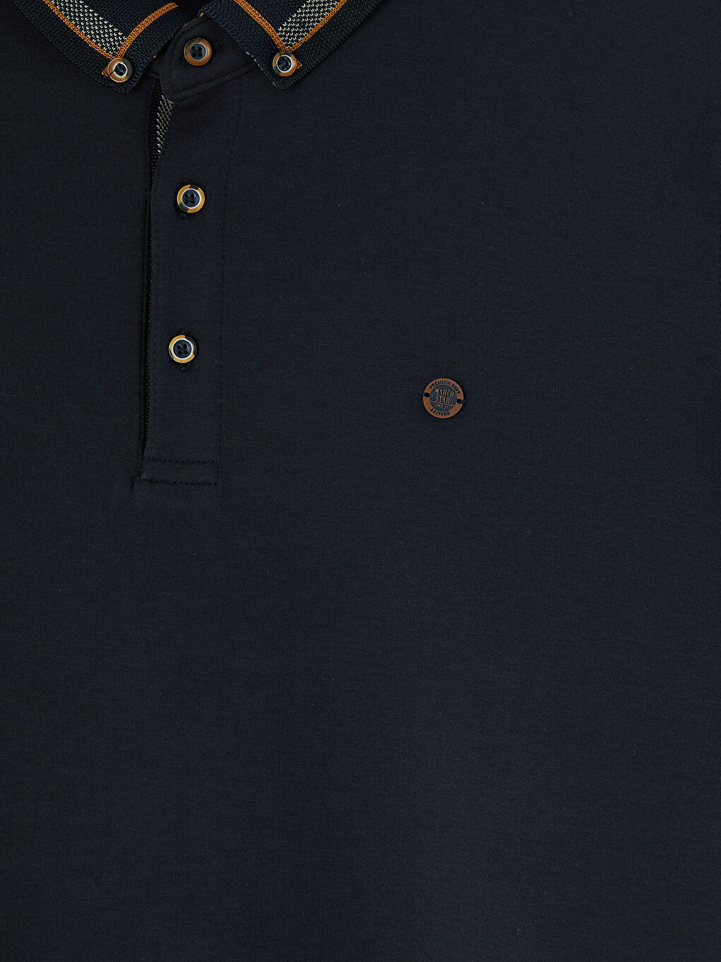 Lacivert Polo Yaka Erkek Sweatshirt-2