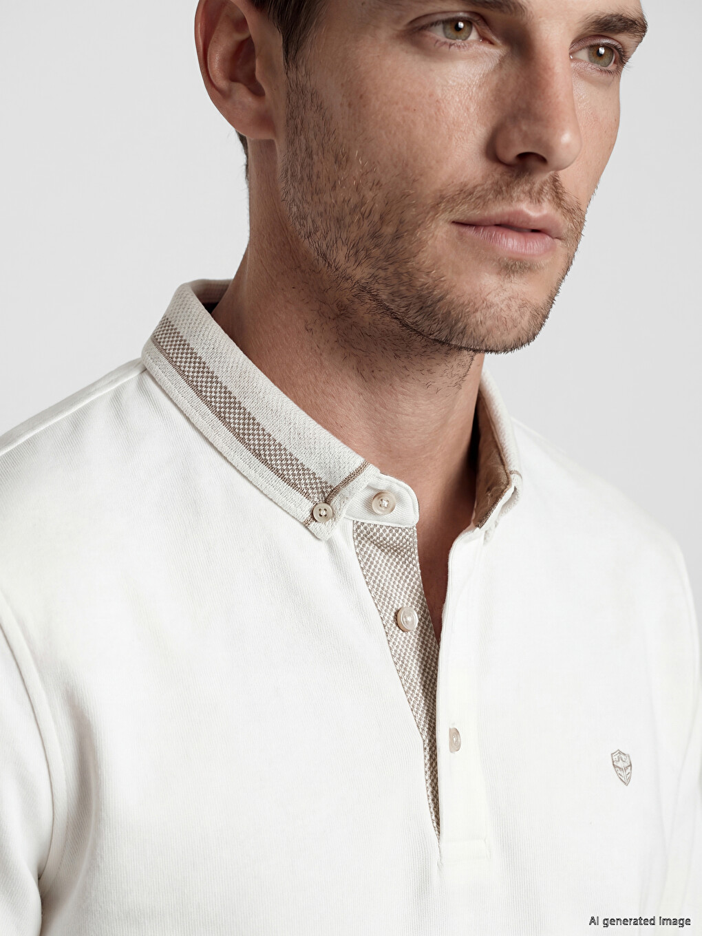 Polo Collar Men's Sweatshirt-2