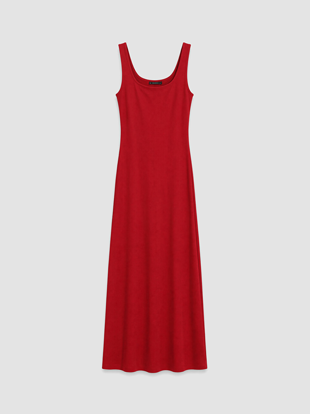 Kırmızı Kare Yaka Bodycon Elbise