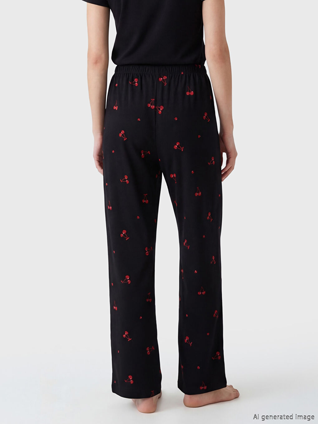 Bas de pyjama femme à imprimé cerises-3