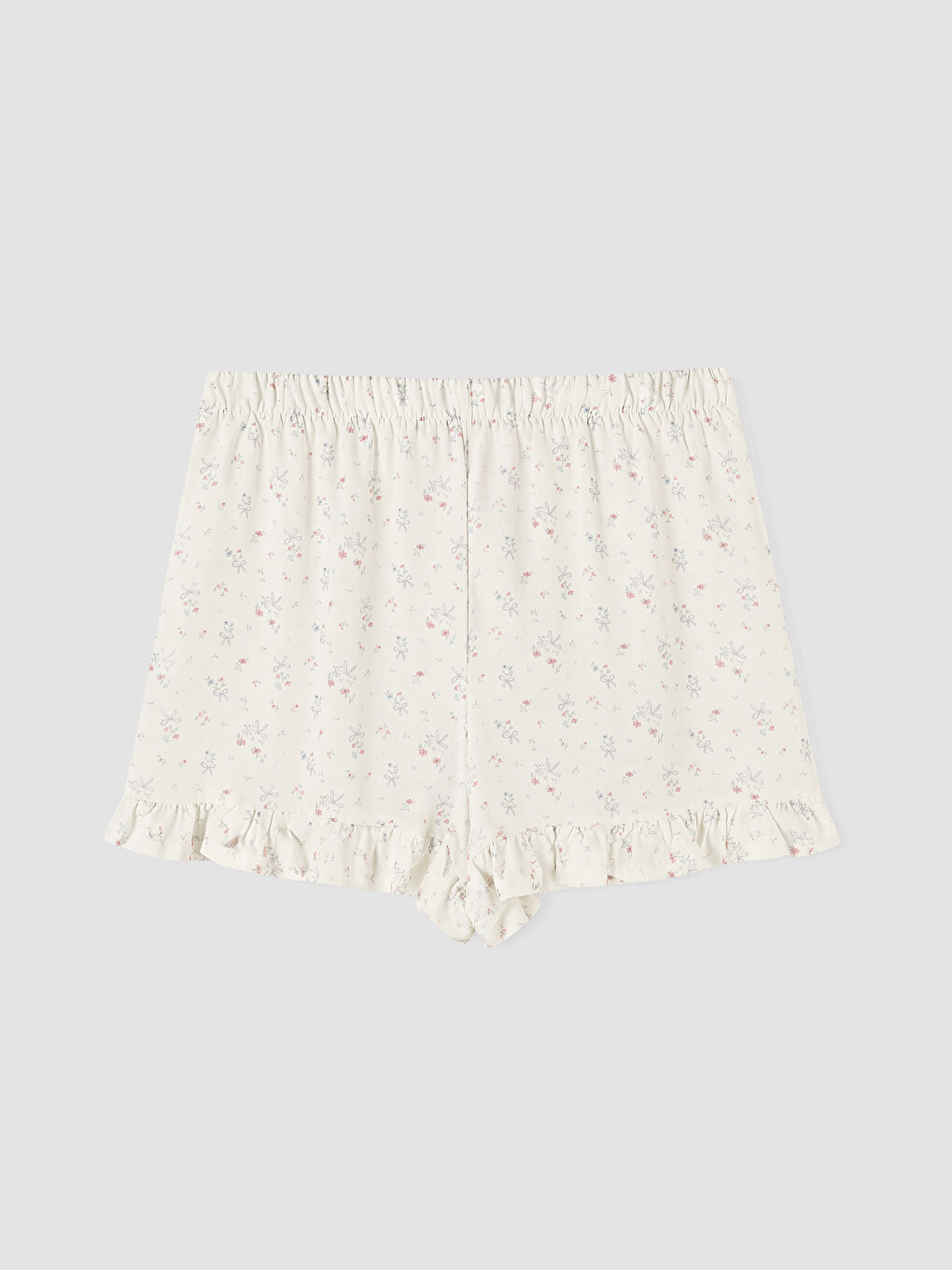 Patterned Frilled Women's Shorts Pyjamas Bottoms