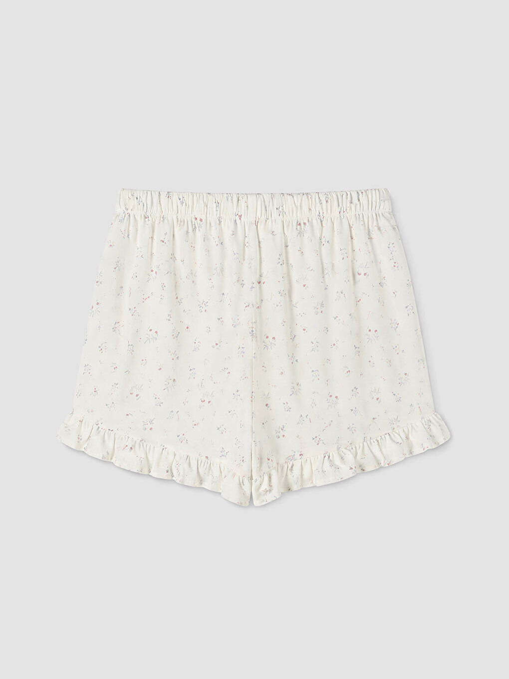 Patterned Frilled Women's Shorts Pyjamas Bottoms-2