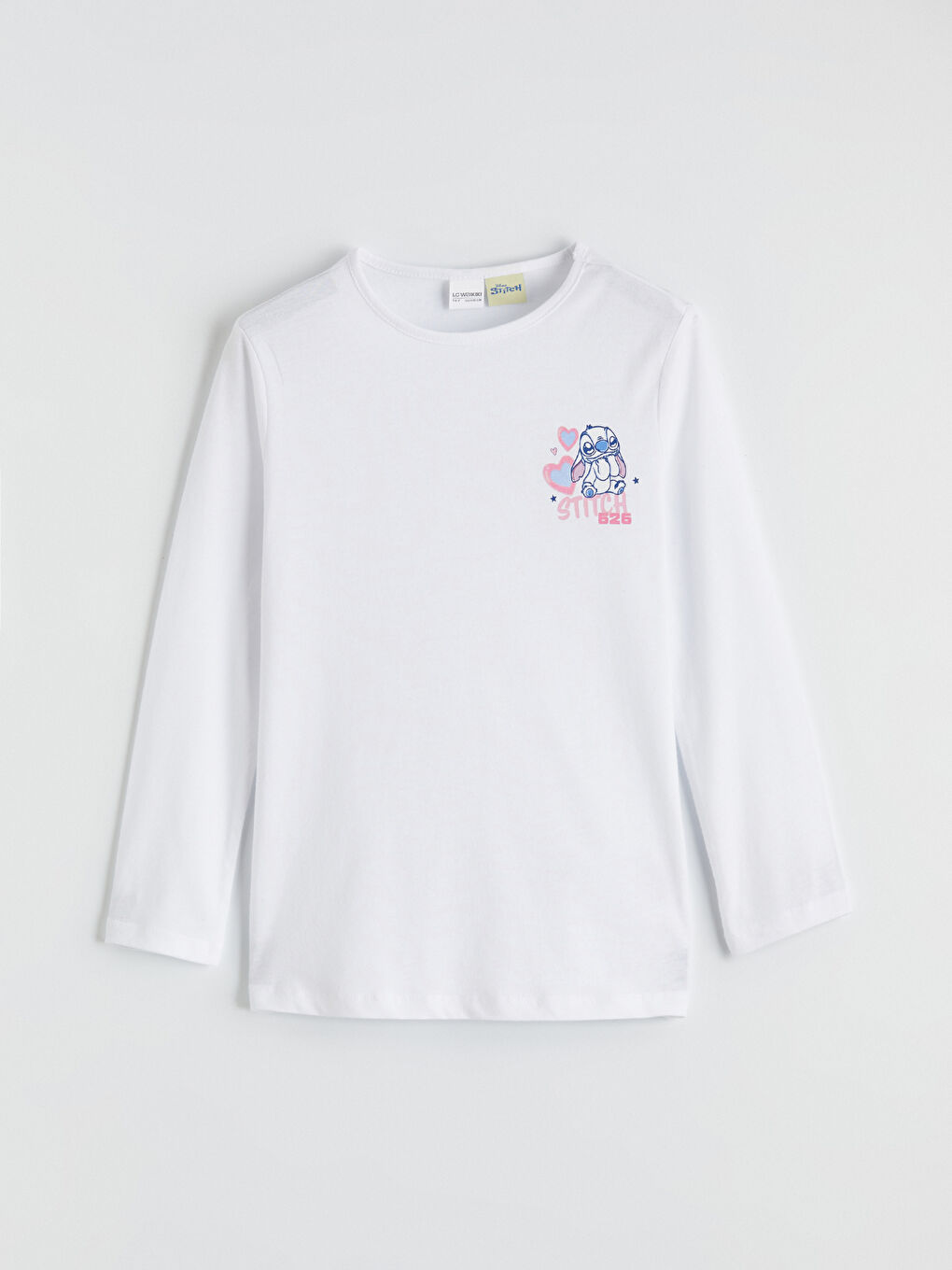 Ekru Stitch Baskılı Kız Çocuk Pijama Takım-1