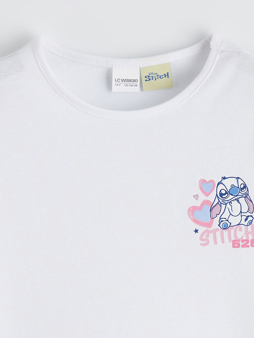 Ekru Stitch Baskılı Kız Çocuk Pijama Takım-2