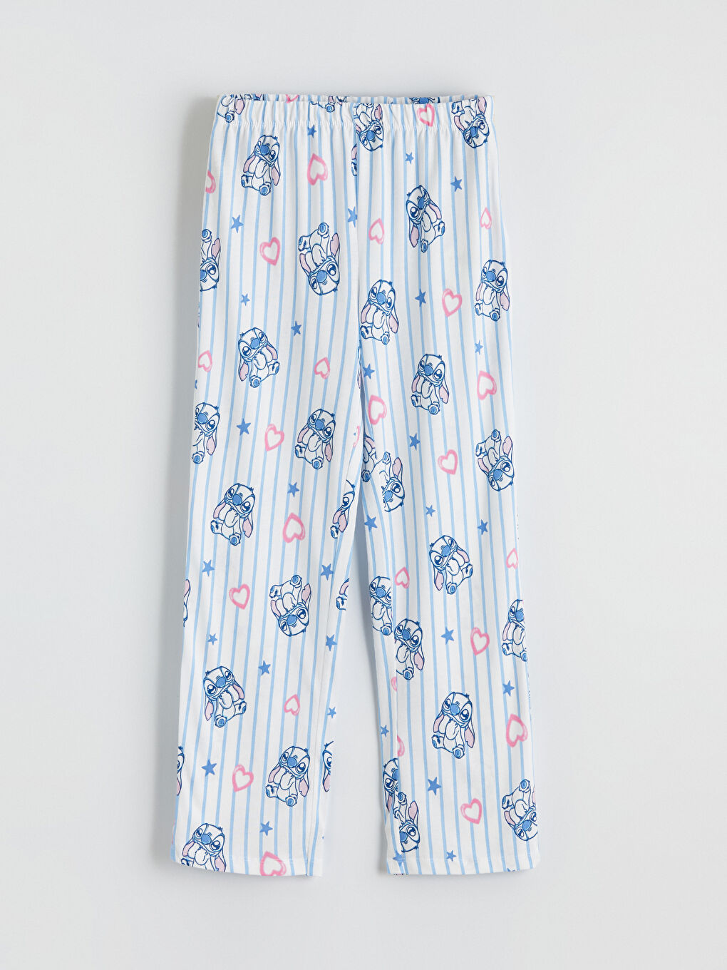Ekru Stitch Baskılı Kız Çocuk Pijama Takım-4