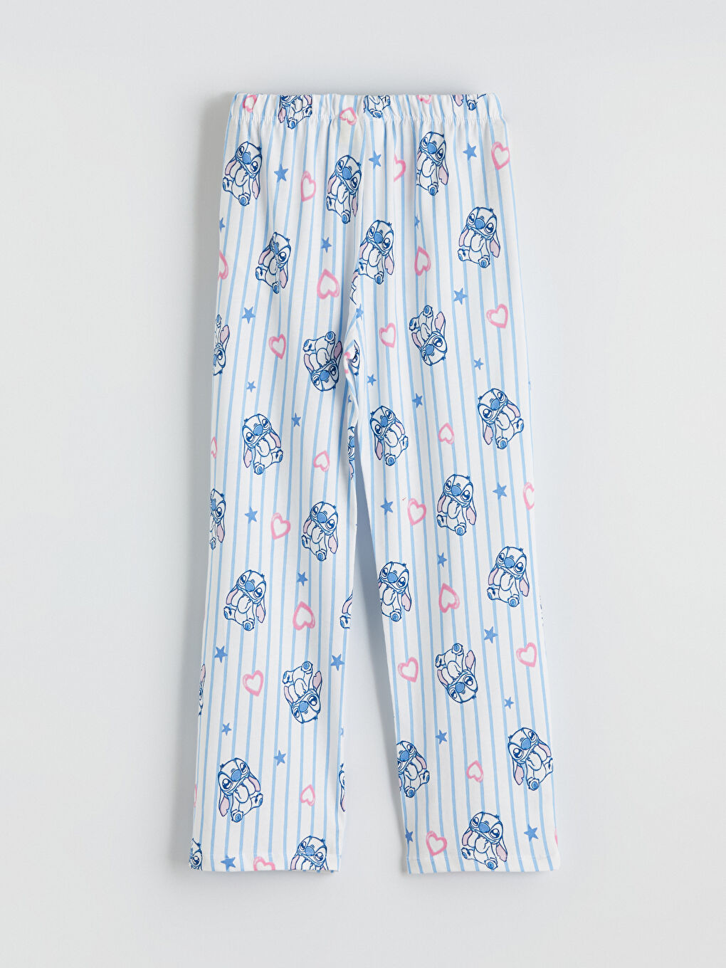 Ekru Stitch Baskılı Kız Çocuk Pijama Takım-6