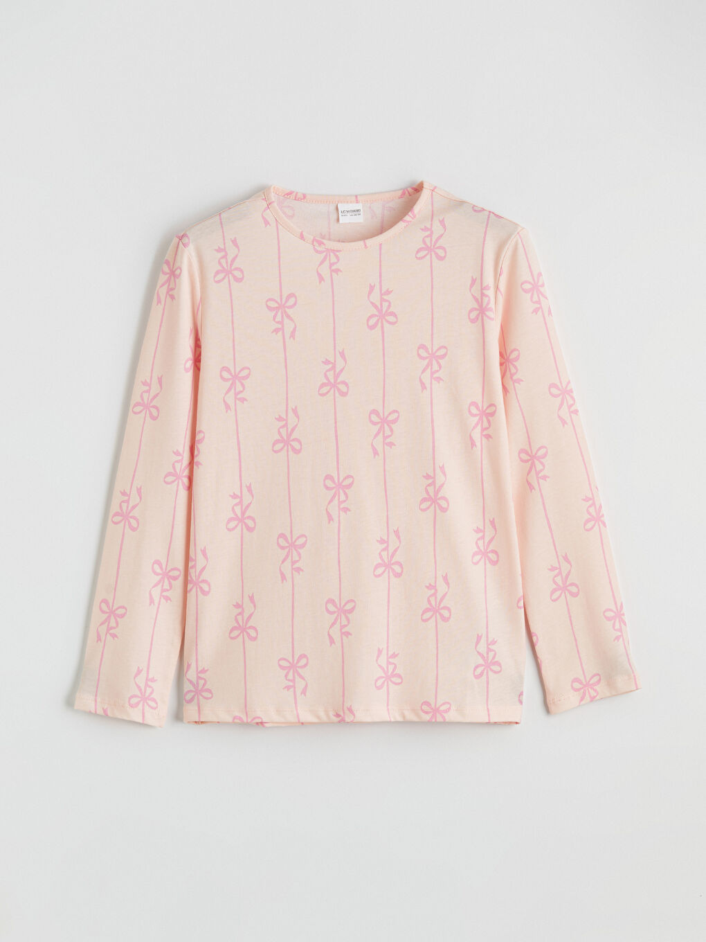 Pembe Fiyonk Baskılı Kız Çocuk Pijama Takım-1