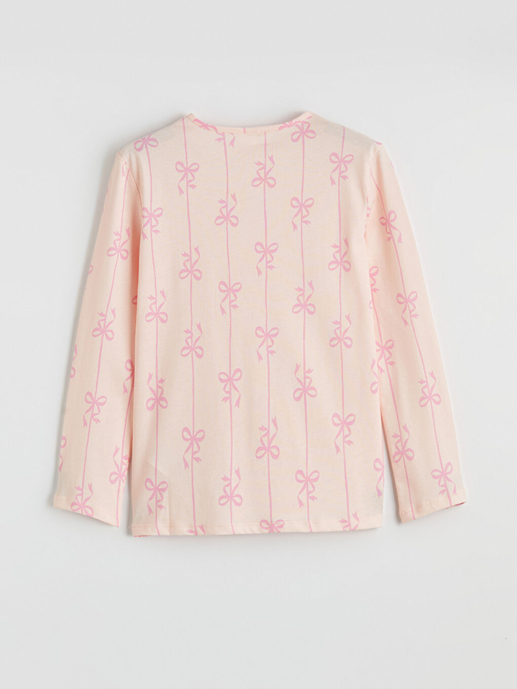 Pembe Fiyonk Baskılı Kız Çocuk Pijama Takım-3