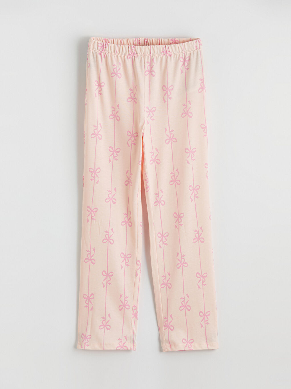 Pembe Fiyonk Baskılı Kız Çocuk Pijama Takım-4