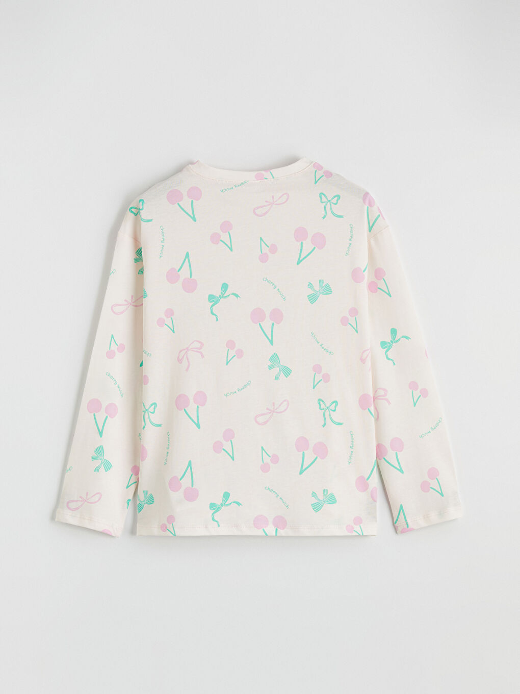 Pembe Bisiklet Yaka Desenli Kız Çocuk Pijama Takım-3