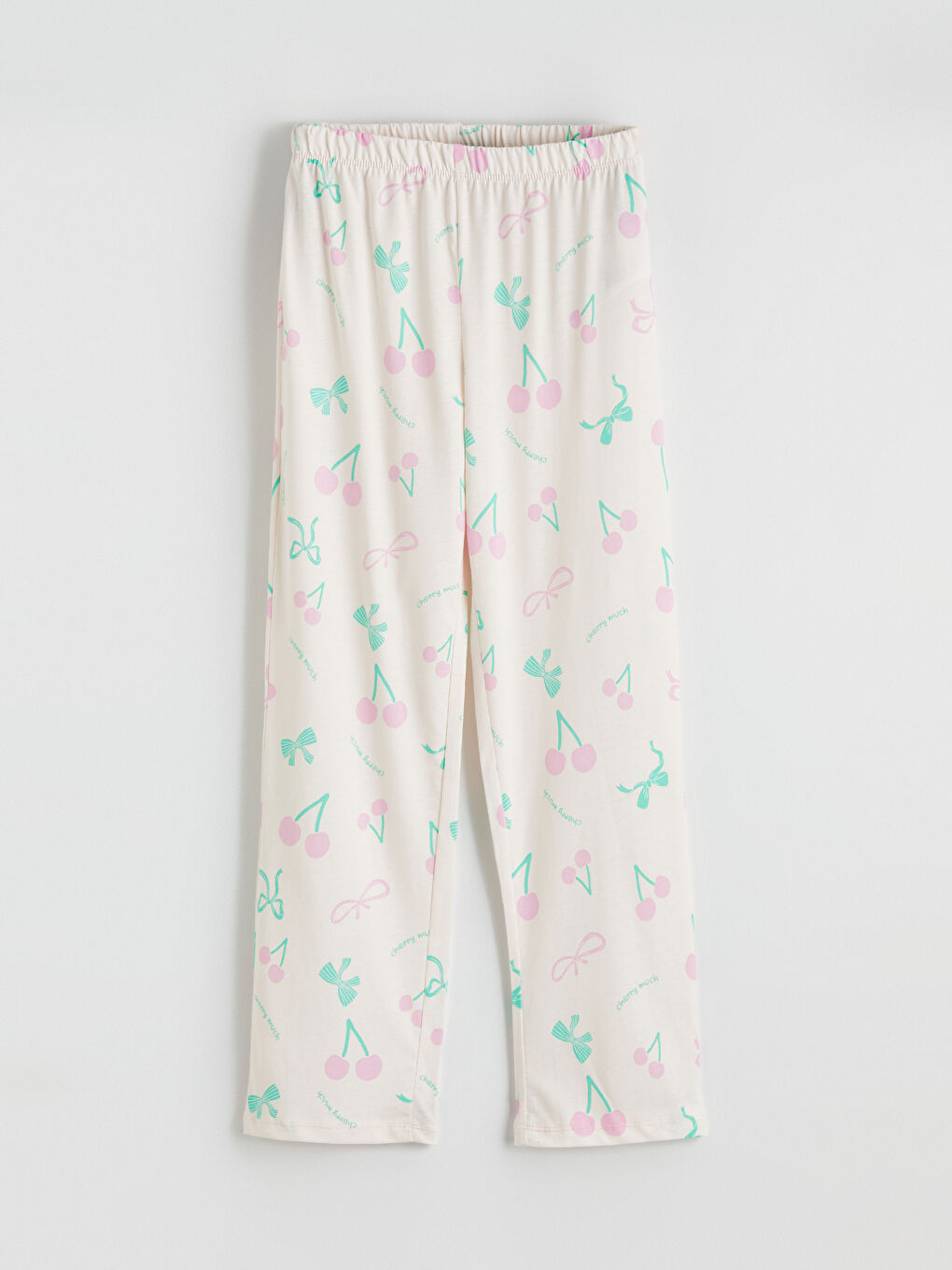 Pembe Bisiklet Yaka Desenli Kız Çocuk Pijama Takım-4