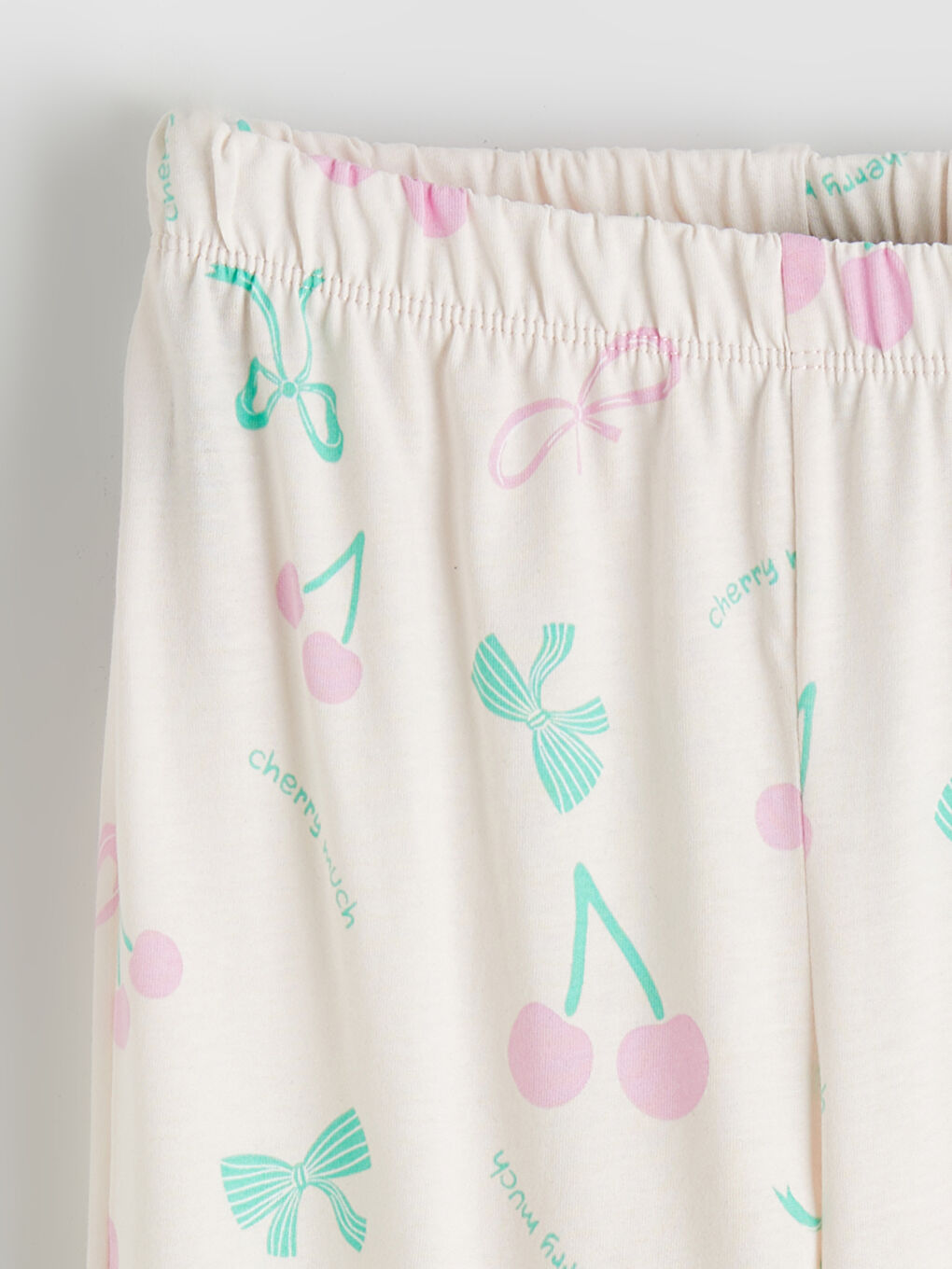 Pembe Bisiklet Yaka Desenli Kız Çocuk Pijama Takım-5