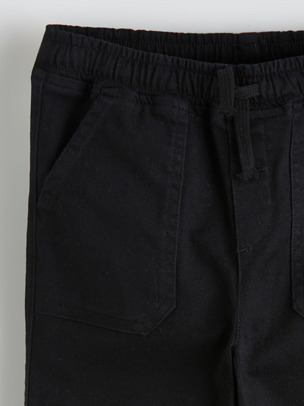 Siyah Standart Fit Erkek Çocuk Gabardin Pantolon-1