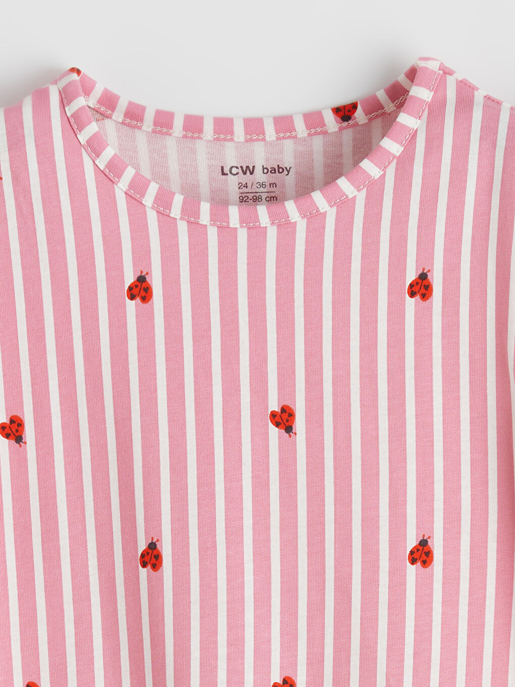 Ekru Bisiklet Yaka Baskılı Kız Bebek Penye Tulum-1