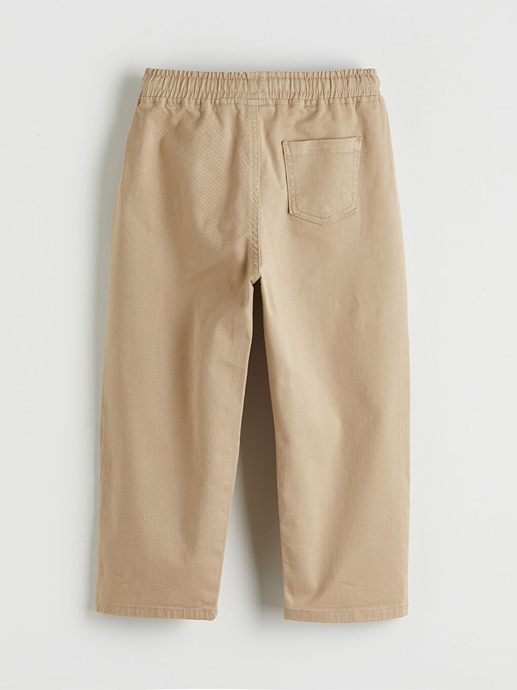 Bej Beli Lastikli Erkek Çocuk Gabardin Pantolon-1
