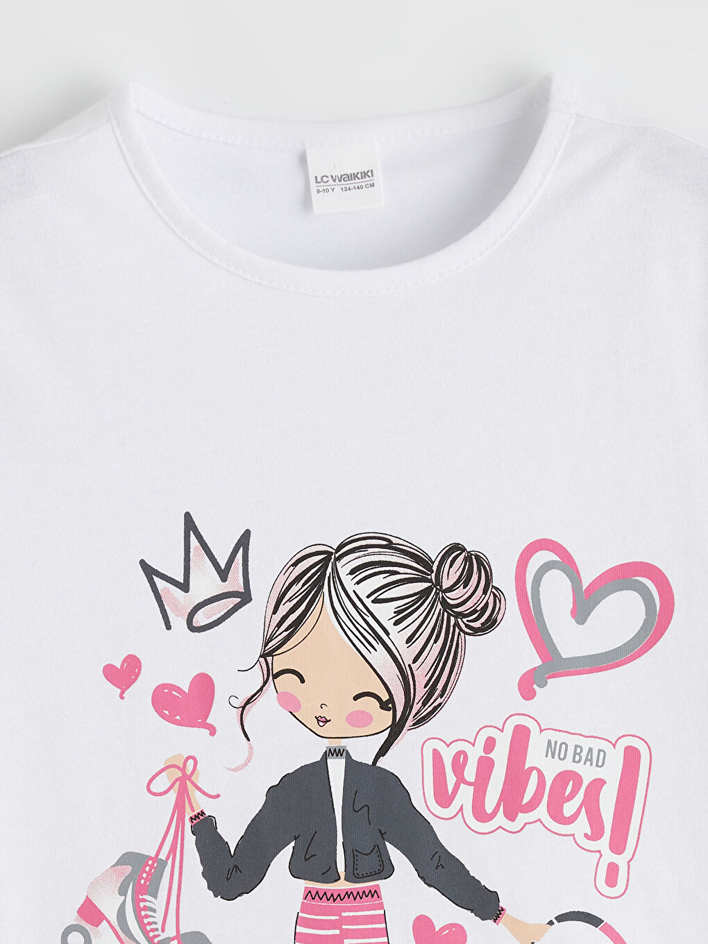 Ekru Baskılı Kız Çocuk Şortlu Pijama Takımı-2